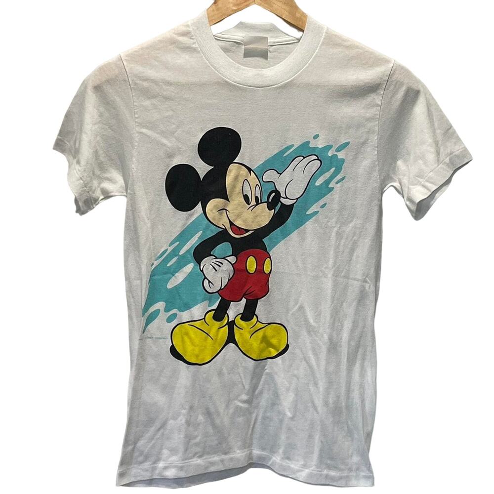 Vintage 80s Mickey Mouse Single Stitch Shirt Adult Small